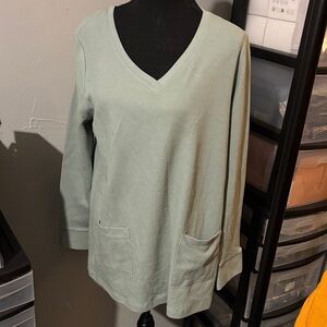 J. Jill Soft Green Knit Blouse